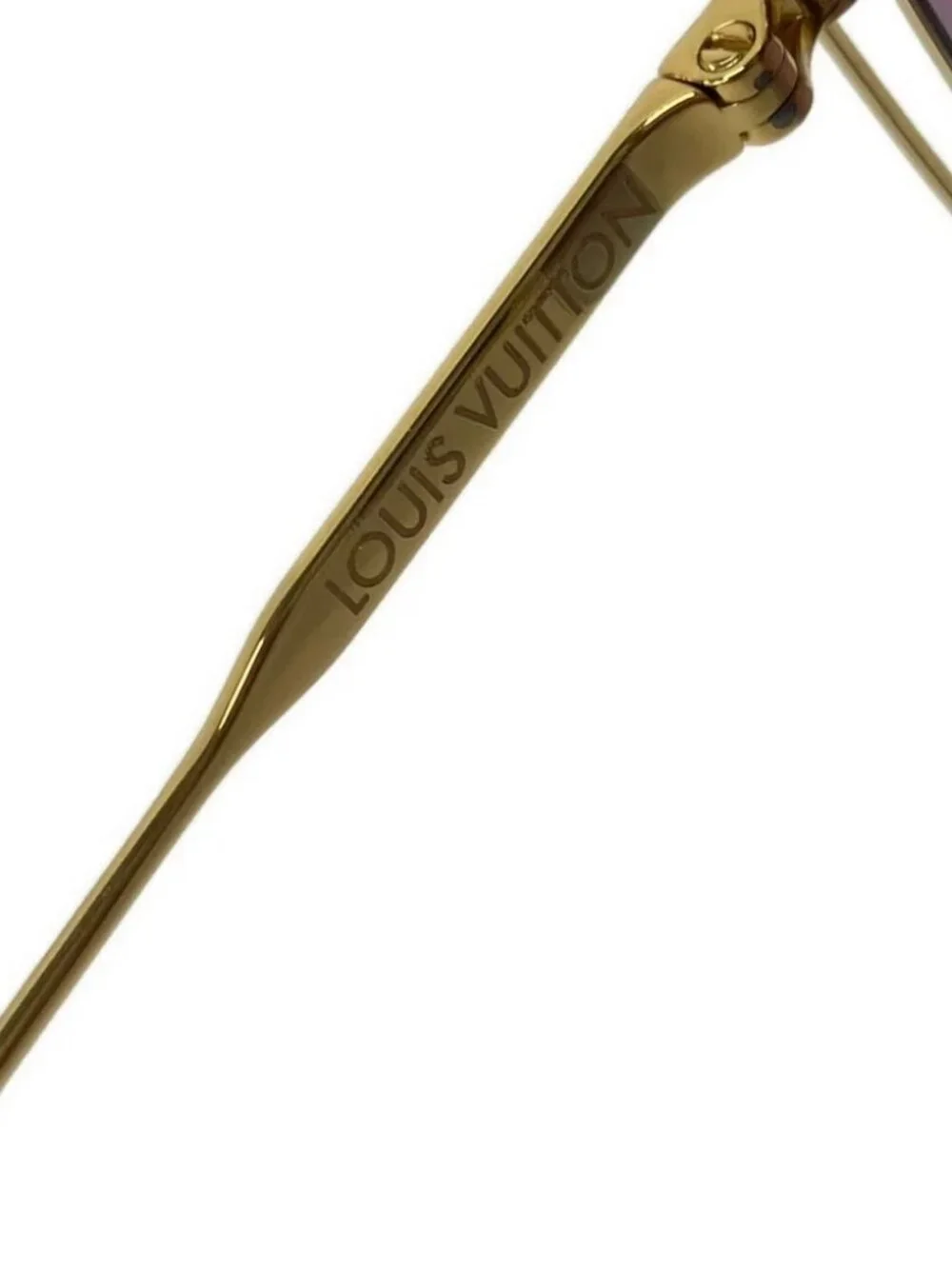LOUIS VUITTON A Nous Deux Z1306E Purple Gold Black RG1119 Sunglasses Plastic